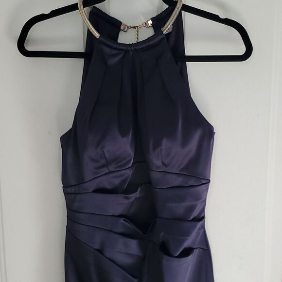 Eliza J. Navy Chain Neck Dress - Picture 3 of 8